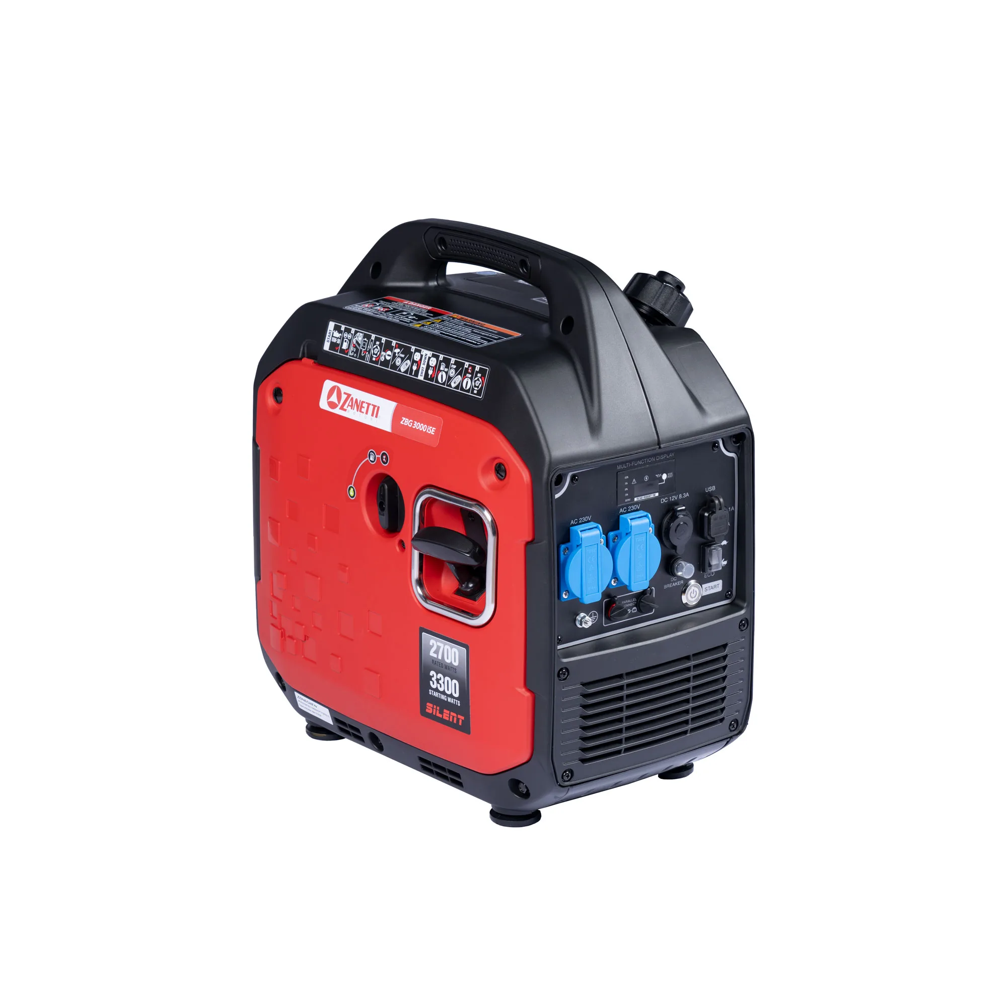 Zanetti ZBG 3000 iSE – Generatore Inverter Monofase 2,9 kW con funzione ECO e telecomando in omaggio - immagine 2