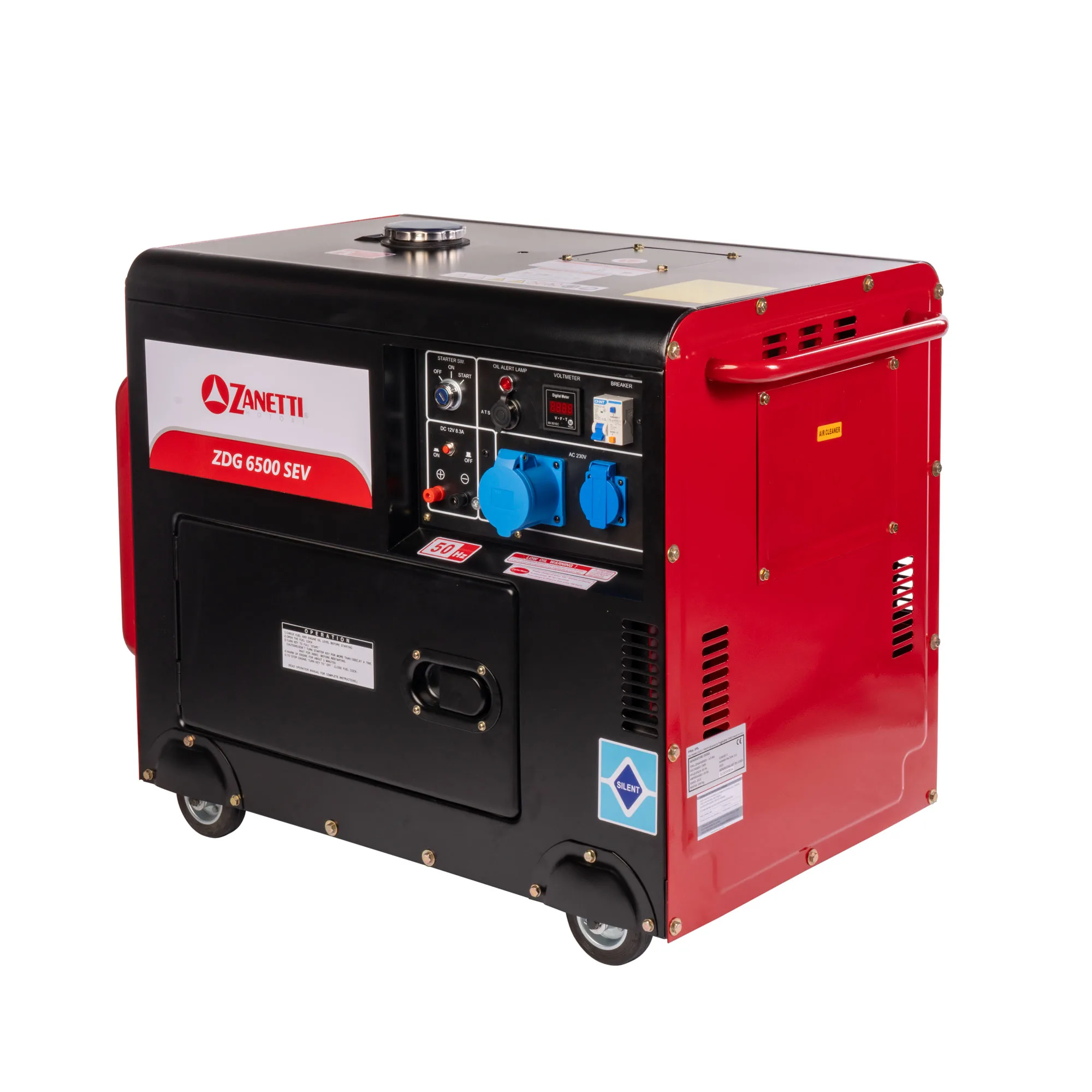 Zanetti ZDG 6500 SEAV – Generatore Diesel Silenziato 4,5 kW Monofase con Avviamento Elettrico