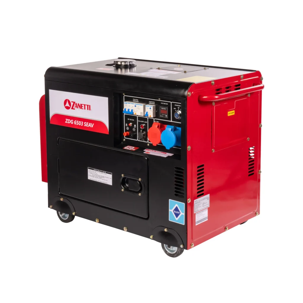 Zanetti ZDG 6503 SEAV – Generatore Diesel Full Power Silenziato 4,5 kW Monofase/Trifase con AVR