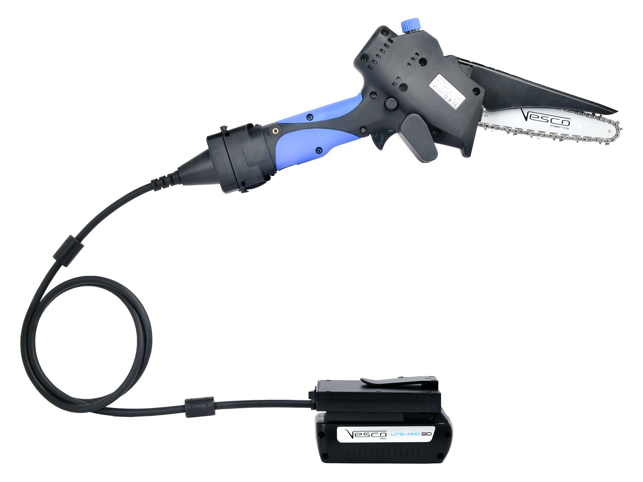 Motosega Vesco Prof. X180.1 21,6V (Lub. Aut.) con unità di potenza LitePRO 90 – Potatore a catena SUPERFAST 180mm