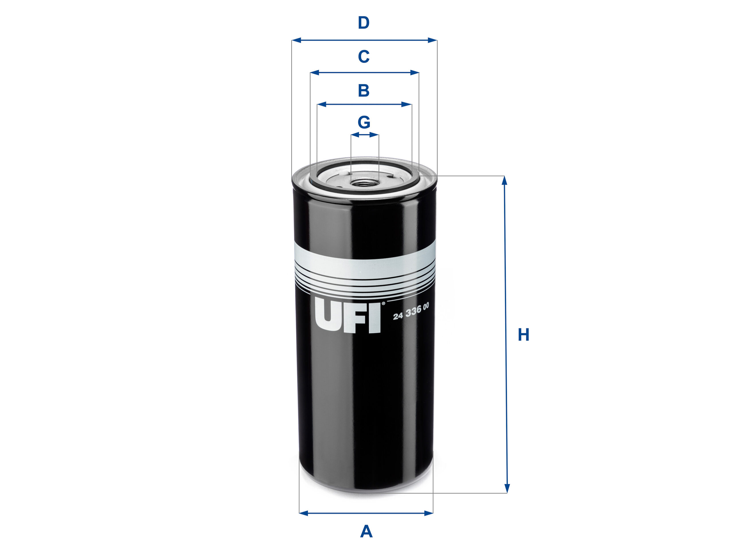 Filtro carburante gasolio avvitabile UFI 24.336.00 – alta efficienza per motori diesel