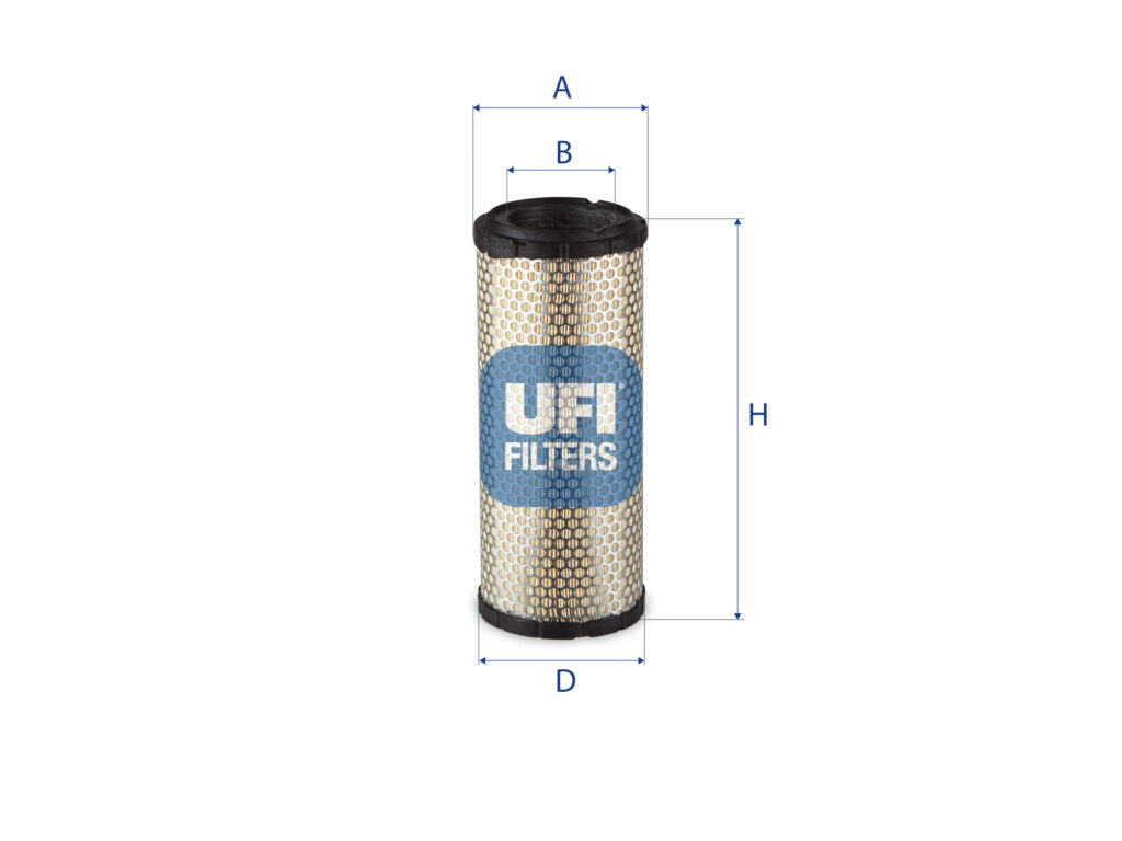 Filtro aria rotondo UFI 27.A02.00 – per Caterpillar, New Holland, Komatsu, John Deere