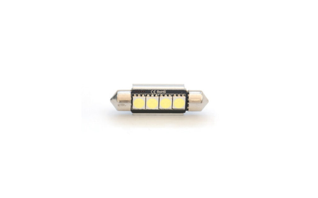 Lampade Siluro C5W a 4 LED SMD Canbus 12V 12x38mm SV8,5-8 (2PCS)