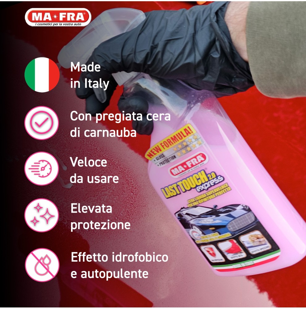 Last Touch Express 2.0 – Cera Spray Auto con Cera di Carnauba e Polimeri 500 ml