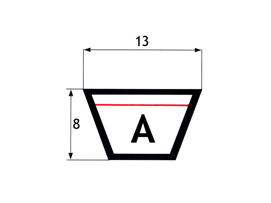 A50 - 13x8x1270Li Cinghia trapezoidale