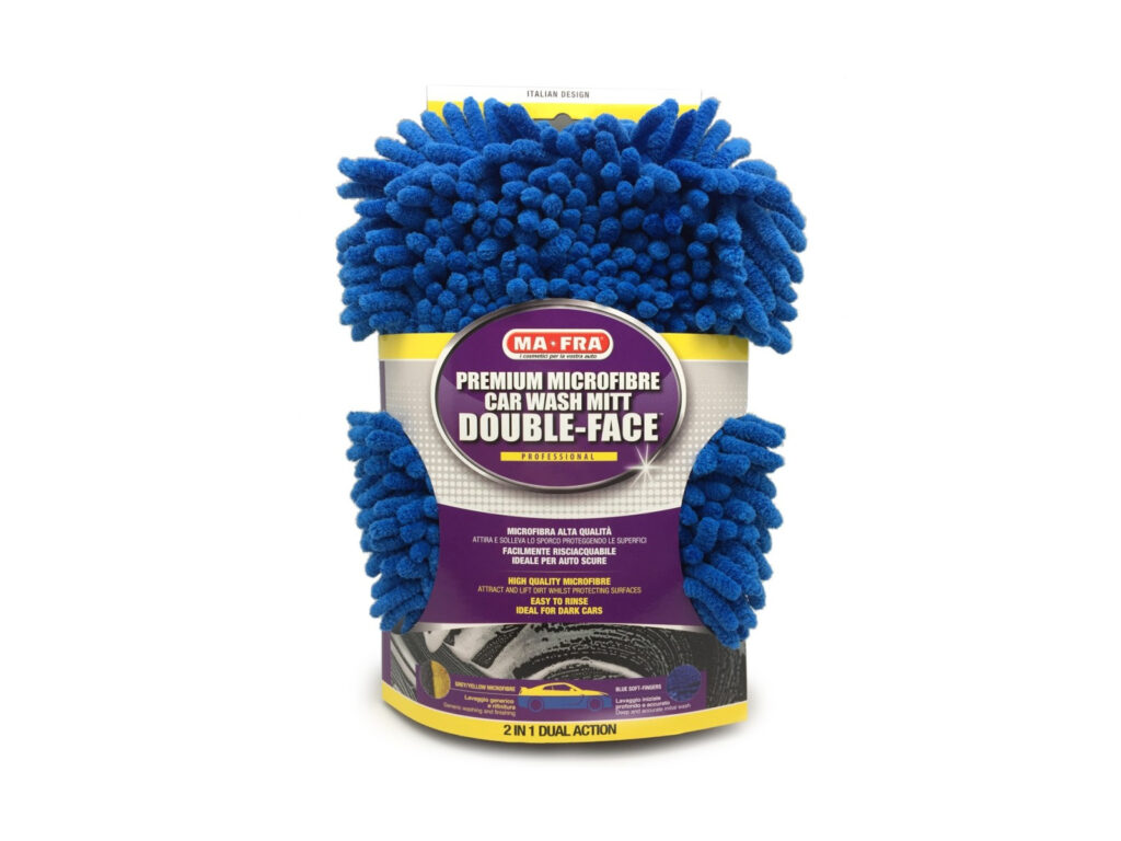 Guanto Double Face – Guanto in Microfibra Professionale per Lavaggio Auto 30×20 cm