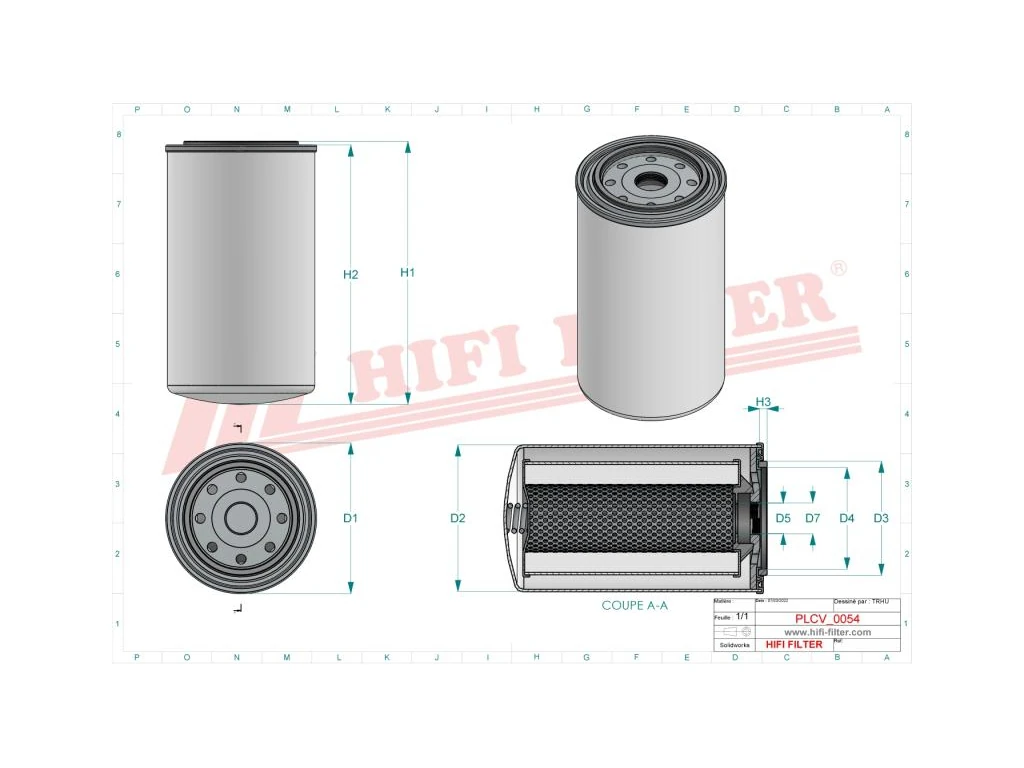 HIFI FILTER SN25031 Filtro Gasolio per JCB Volvo Kubota Manitou
