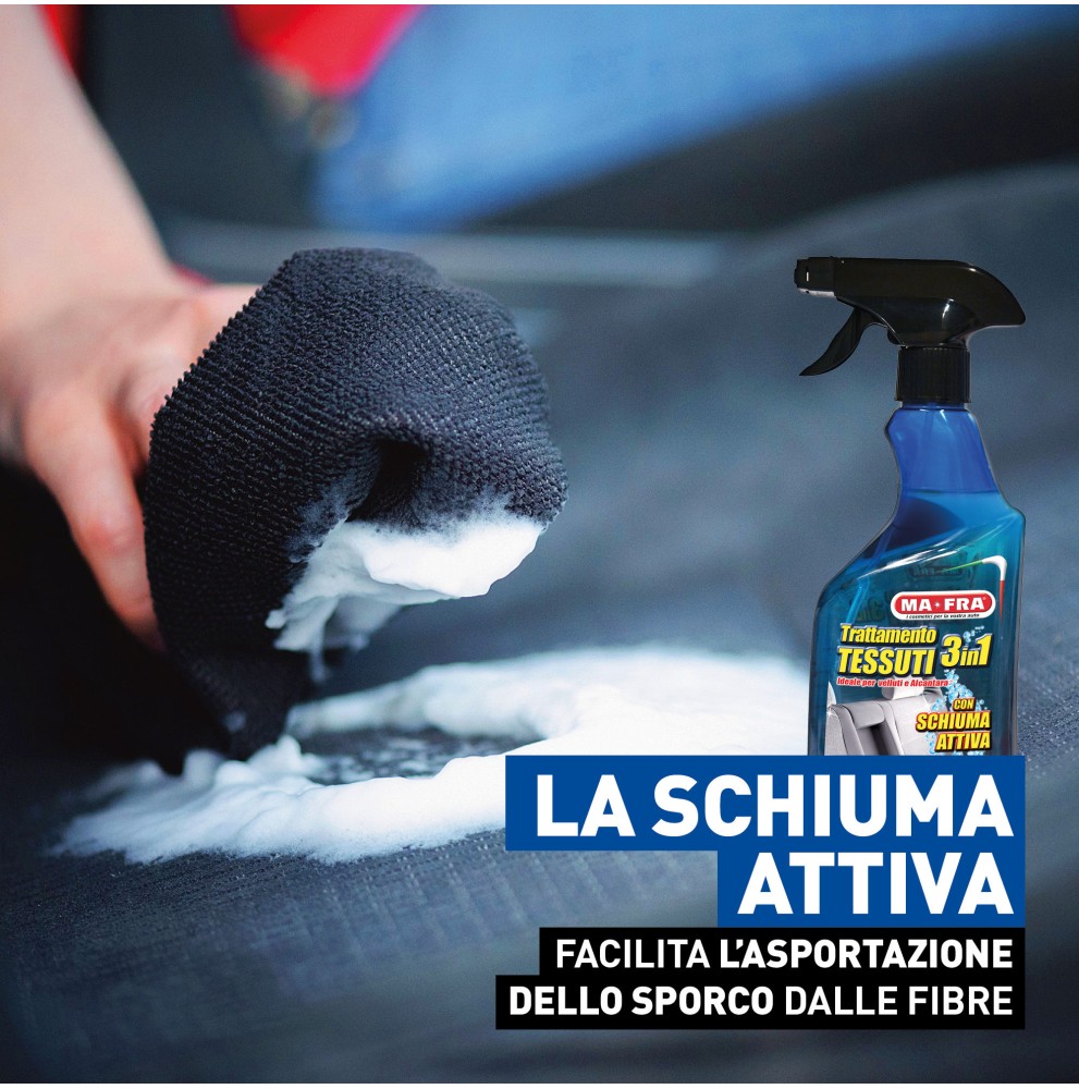 Trattamento 3in1 Tessuti – Pulitore e Rinnovatore Interni Auto 500 ml
