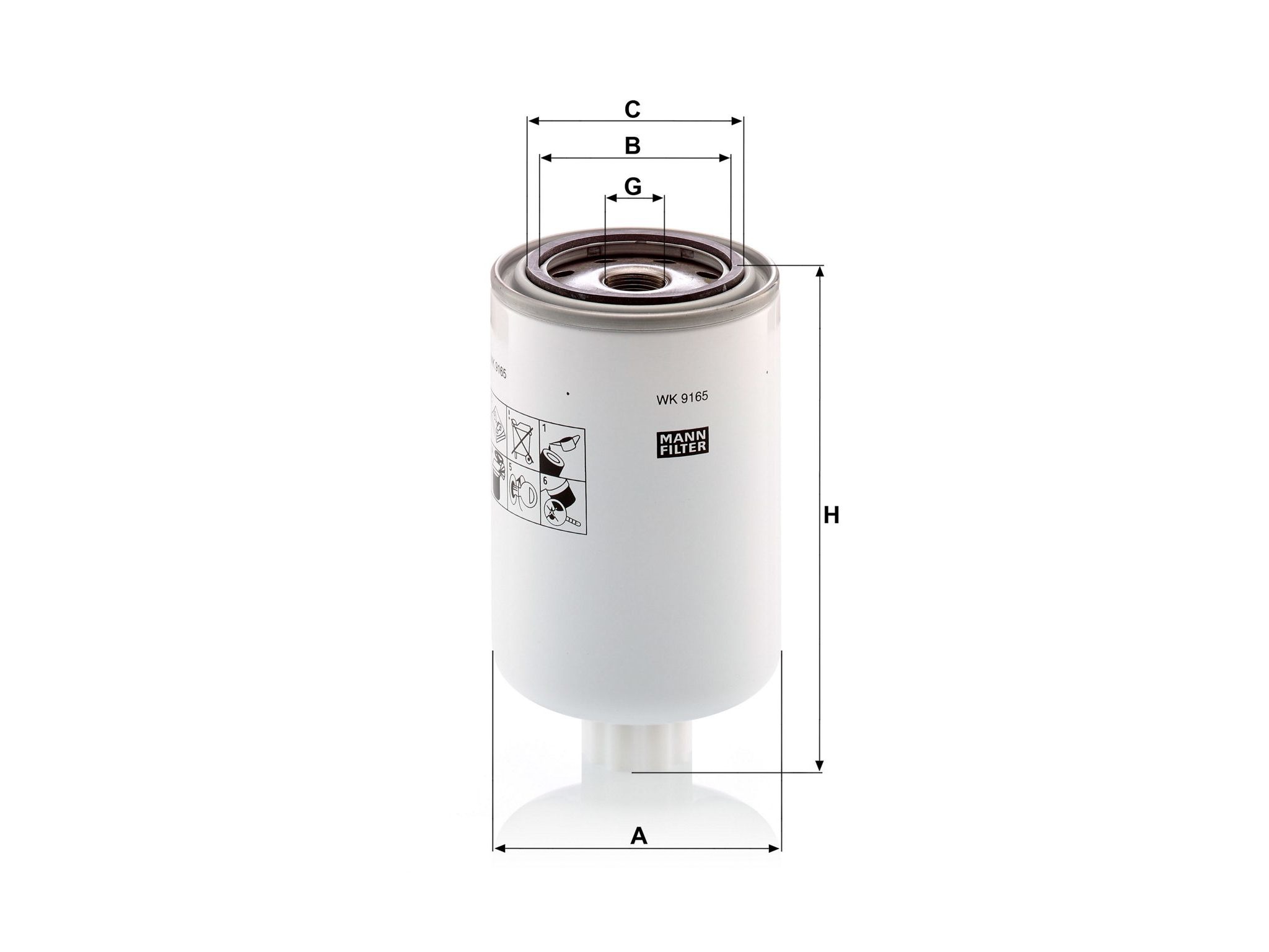Filtro carburante MANN-FILTER WK9165x