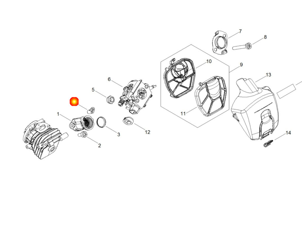 Echo ECRV351000030 – Collarino 3 originale per motoseghe CS-2511TES-C  CS-2511WES