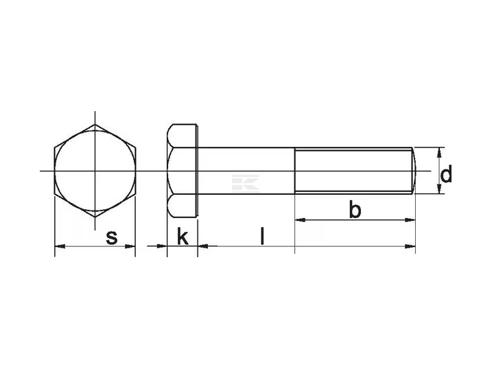Vite M24x140 10.9 nera testa esagonale parziale