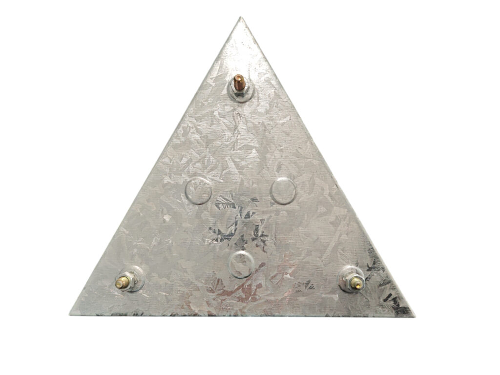 CATADIOOTTRO TRIANGOLARE ROSSO PER RIMORCHIO – 169×145 mm CON VITI