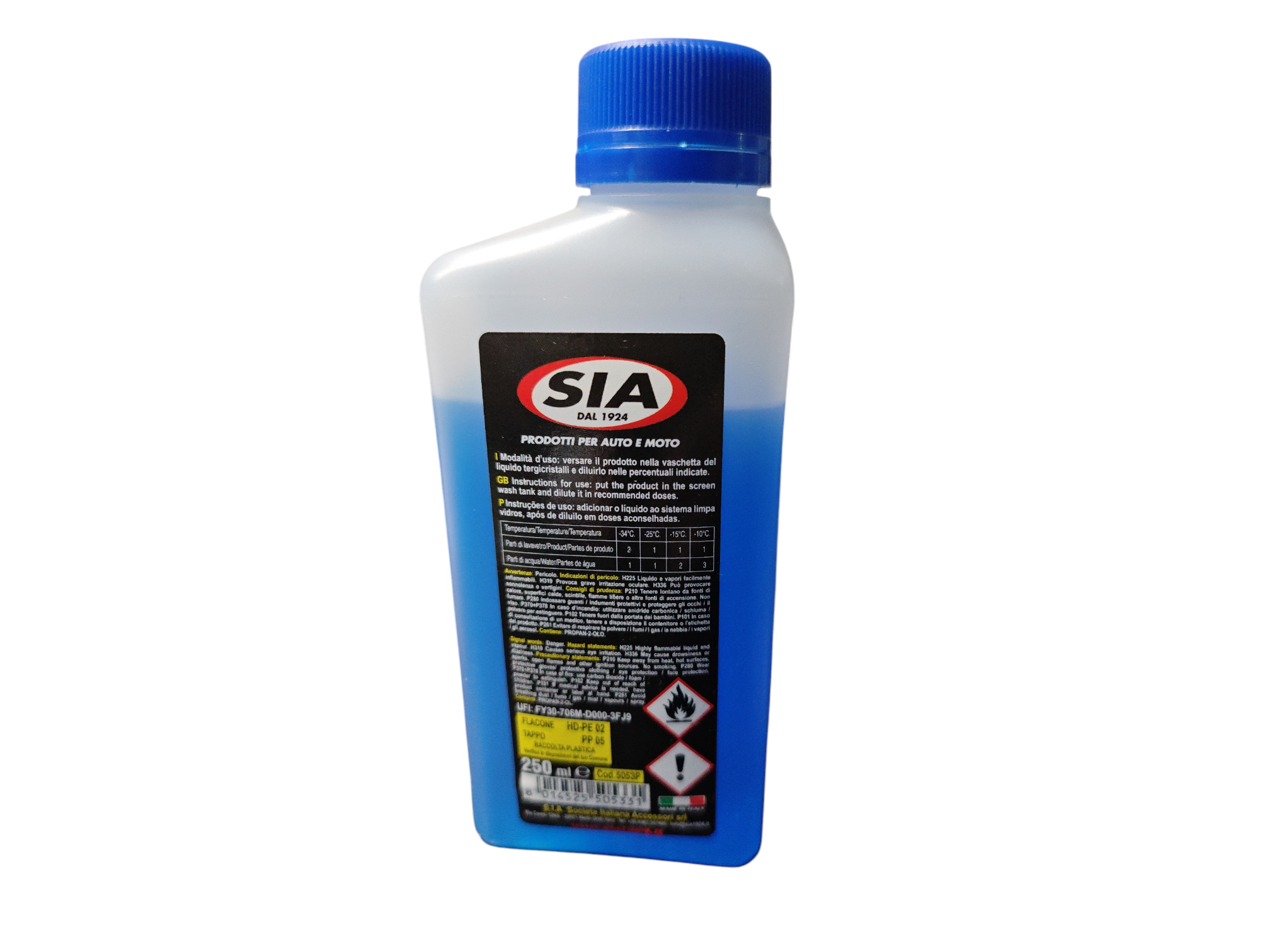 Detergente Anticongelante Super Concentrato per Vaschette Lavavetri 250 ml