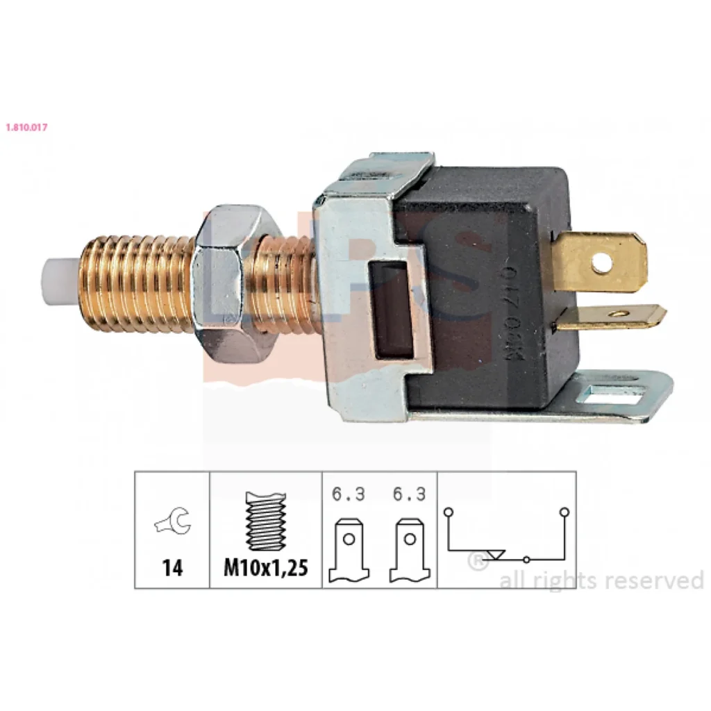 1.810.017 Interruttore Pedali Freno/Frizione EPS M10x1,25
