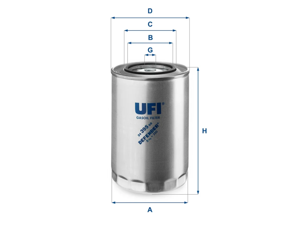 Filtro Carburante Gasolio Avvitabile UFI 24.395.00 M16x1,5