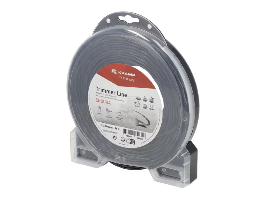 Filo decespugliatore Kramp Endura 3 mm 46 m ritorto professionale nero