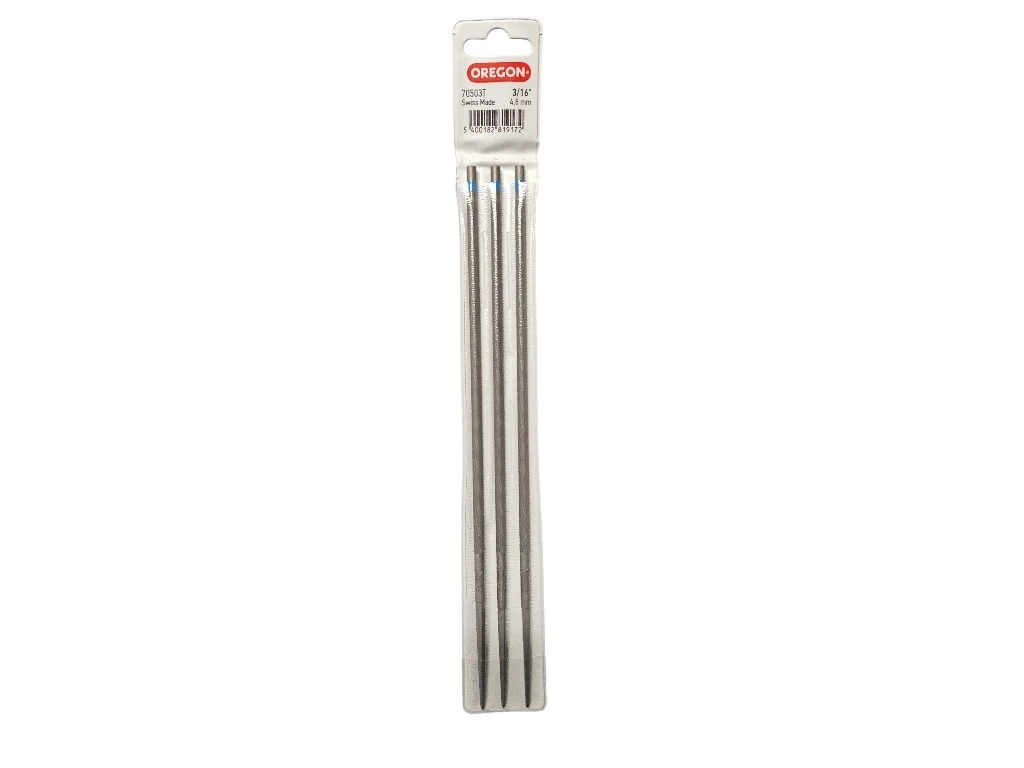Lime Rotonde Oregon 4,8 mm 200 mm Set 3pz per Affilatura Catene Motosega