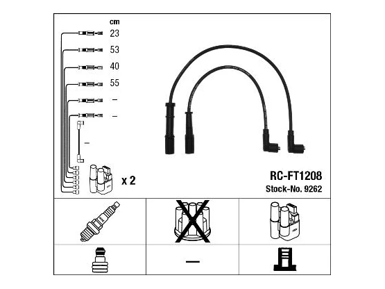 NGK 9262 Kit cavi accensione RC-FT1208