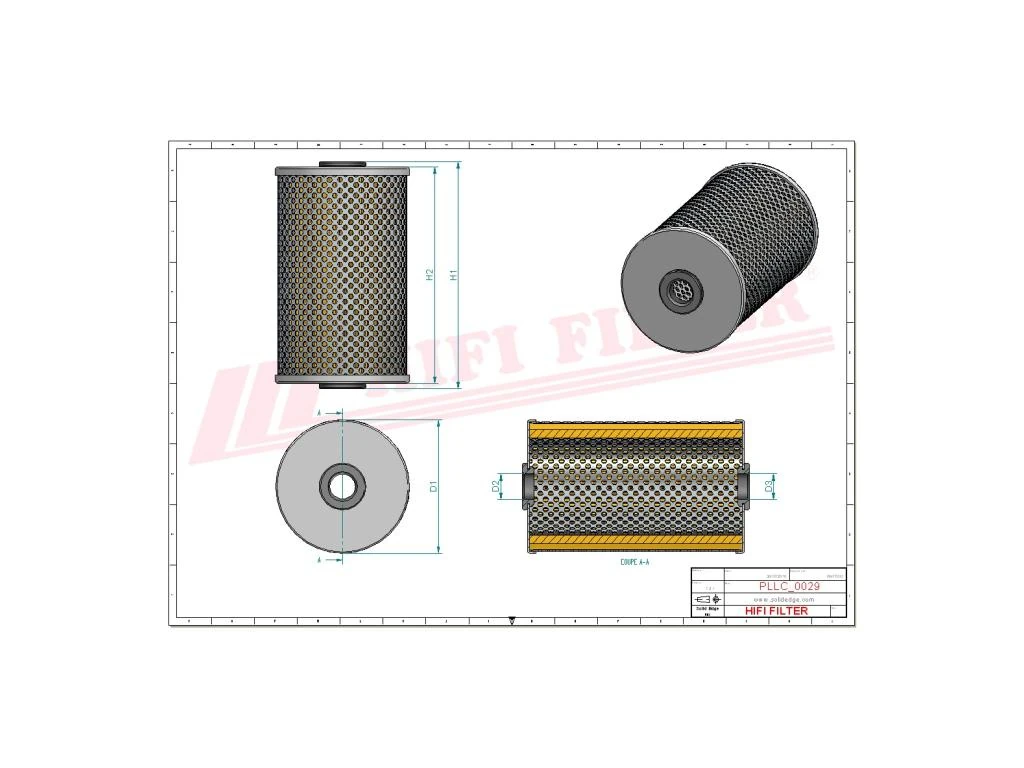 HIFI Filter SO133 Filtro Olio per Fiat e Laverda