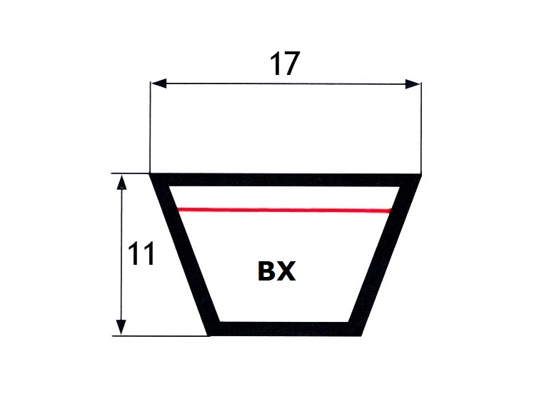 BX39 – Cinghia Trapezoidale 17x11x991Li
